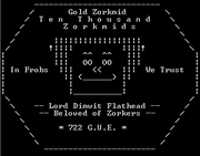ASCII graphic of a zorkmid coin from Dungeon